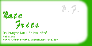 mate frits business card